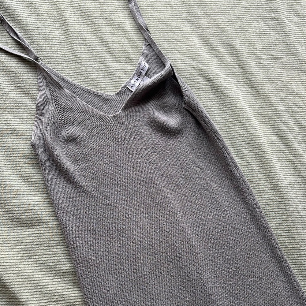 Elegant Gray Maxi Dress